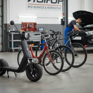 Roller und Fahrräder